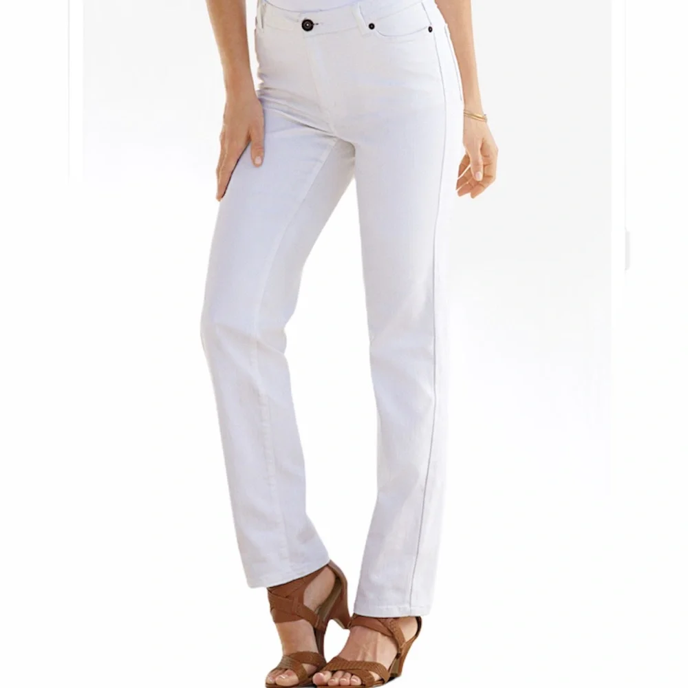 Denim 24/7 petite plus size straight denim jean - Picture 1 of 6